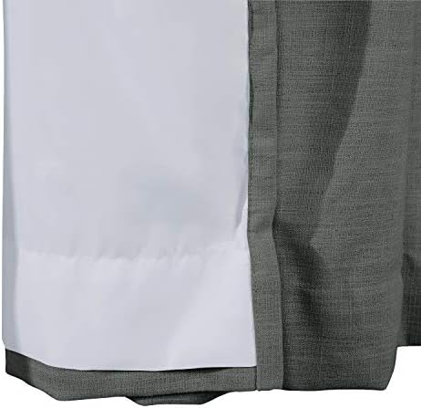ChadMade Linen Curtain 100Wx120L inch Drape, Room Darkening Lining