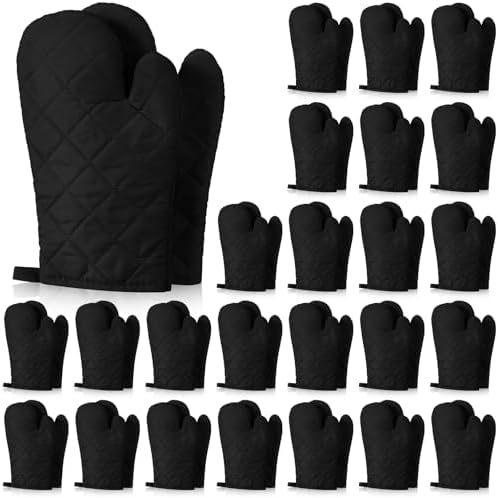 Geyoga Oven Mitts Heat Resistant Kitchen Long Oven Gloves Mitts Thick
