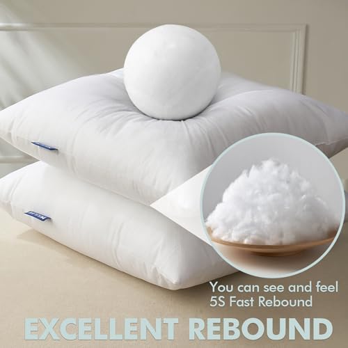 MIULEE Pillow Insert 18x18 Inch Set of 2, Decorative Throw Pillow
