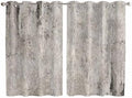 Vintage Grey Mottled Curtains 63 Inches Long for Living Room 2 Panels