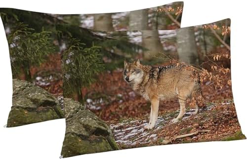Gray Wolf Duvet Cover Set AnimalsBedding 3D Printed - 100% Microfiber