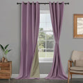 Fcosie 52" Wx120 L 100% Blackout Velvet Drapes with Silver Grommets
