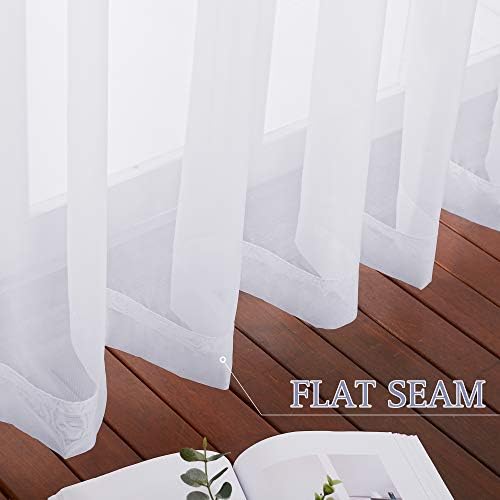 NICETOWN Sheer Curtain for Sliding Glass Door 100" Wide, Grommet Voile