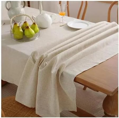 Washable Cotton Linen Tablecloth for Weddings, Home Parties, and