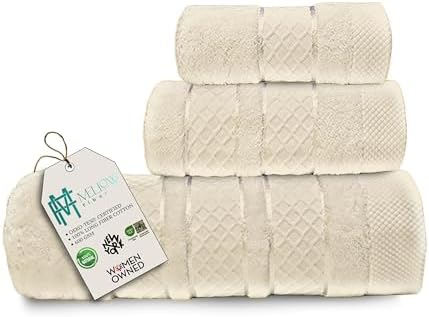 High-End Towel Set, 6 Piece, Warm Colors, Absorbent, Quick-Drying