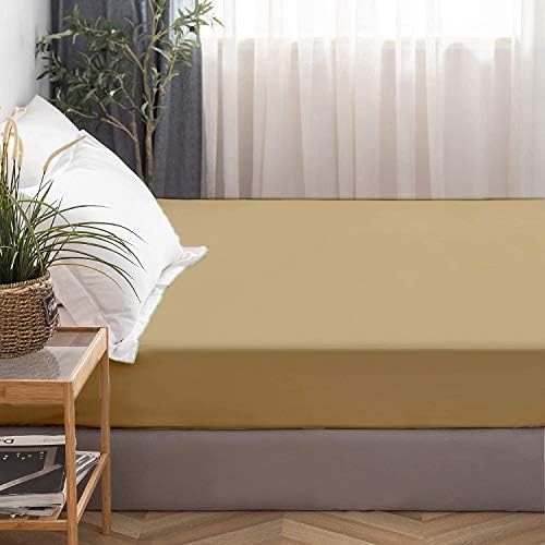Twin XL Fitted Sheet Only - 39 x 80 Inches - Taupe Fitted Sheet with