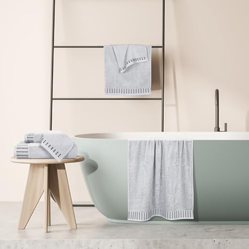 BELIZZI HOME Ultra Soft 6 Pack Cotton Towel Set, Contains 2 Bath