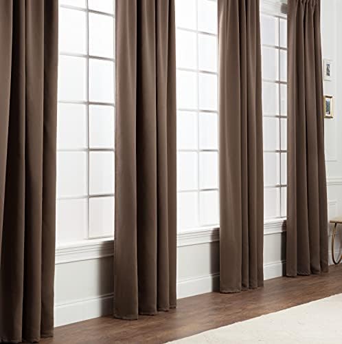 Chanasya Premium 2-Panel Solid Contemporary Room Darkening Curtains