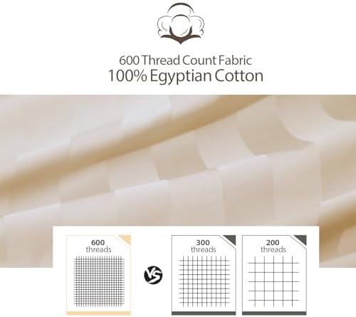 100% Egyptian Cotton California King Fitted Sheet, 600 Thread Count