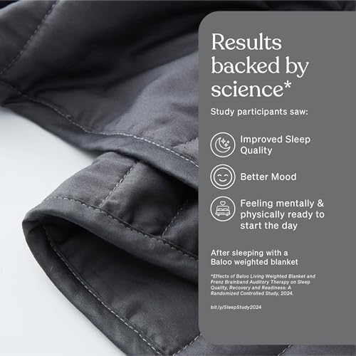 Baloo Weighted Blanket for Adults 25 lb King (Midnight, 80"x87")