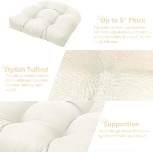 MTMR Outdoor Chair Cushions Set of 2, Patio Furniture Seat Pads