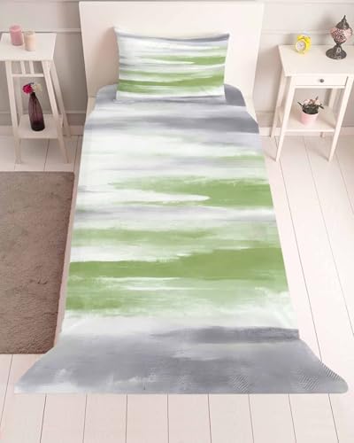 3 Piece Twin XL Sheet Set Sage Green Gray Sheets Set for Twin XL Size