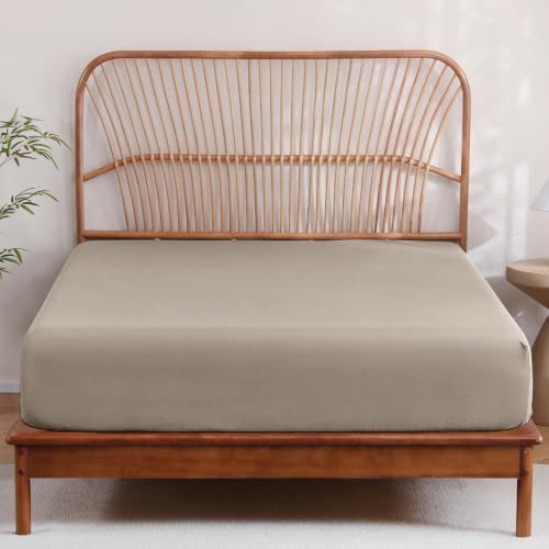 FreshCulture Bamboo Fitted Sheet Queen Size, Viscose Derived from
