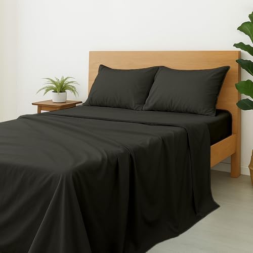 Cottinton Lane 4 Piece King Size Sheet Set, Premium 100% Cotton Bed
