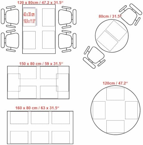 Classic Semi-Matte Brown Place Mats Wipeable, Vinyl Placemats Set of
