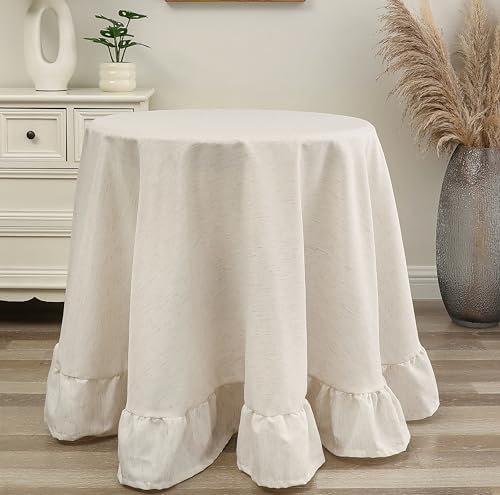 70" Round Decorator Tablecloth Dining and Banquet Rustic Style Linen