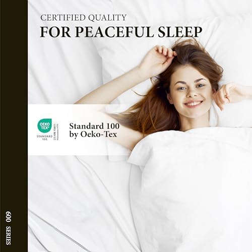 100% Egyptian Cotton Duvet Cover Queen Size - Luxury 600 Series
