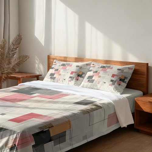 Shrahala Abstract Minimalist Art Twin XL 4 Piece Sheets Set, Geometric