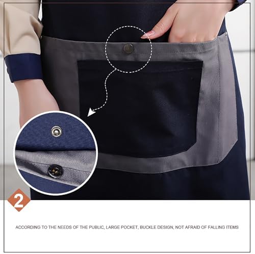 Kitchen Apron Cross Back Adjustable Cotton Canvas Bib Apron with