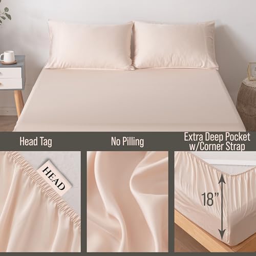 Bella Coterie Luxury Bamboo Viscose California King Size Fitted Sheet