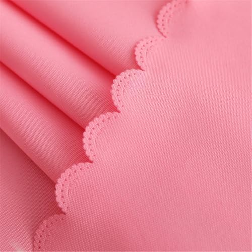 Round Solid Color 90 Inch Polyester Linen Tablecloth for Hotels