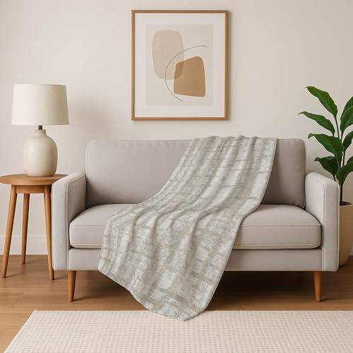 Addison Rugs ASB872 Taupe 50" x 70" Oversized Sherpa Throw Blanket