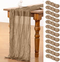 DeZerlor Nude Cheesecloth Table Runners 12 Pack Fall Thanksgiving