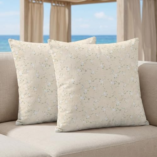 20 x 20 Pillow Covers Set of 2, Florals Decorative Throw Pillowcases