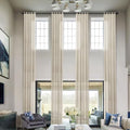 Frelement 108 Inch Length Extra Long Linen Curtains Light Filtering
