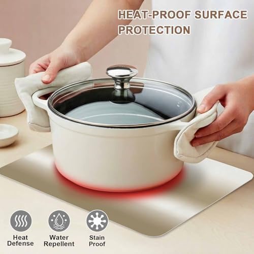 Placemats Set of 6 Abstract Gradient Khaki Beige Heat-Proof