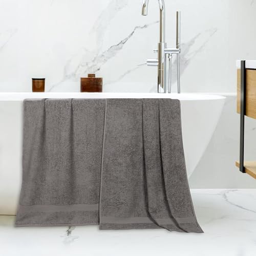 SUPERIOR 2-Piece Cotton Bath Sheet Set, Large Towels for Body, Quick