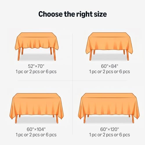 Amazon Basics Thin Rectangle Tablecloths, Water-Resistant Textured