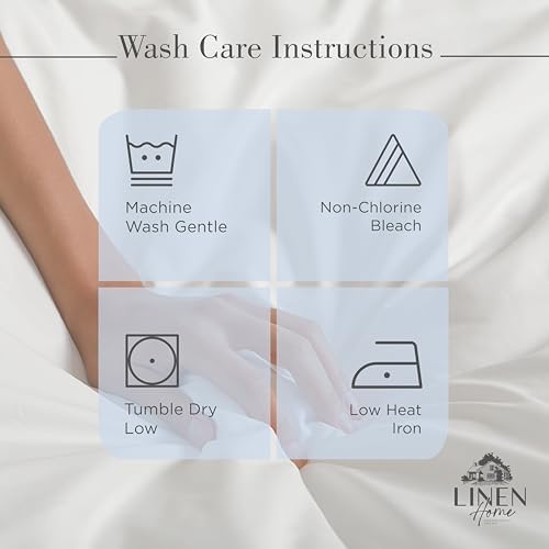 Linen Home 100% Cotton Marrow Percale Sheet Set, King Size, Charcoal