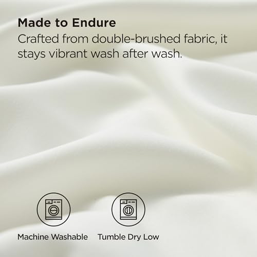 Bedsure Queen Pillow Cases Set of 2 - Ivory Brushed Microfiber