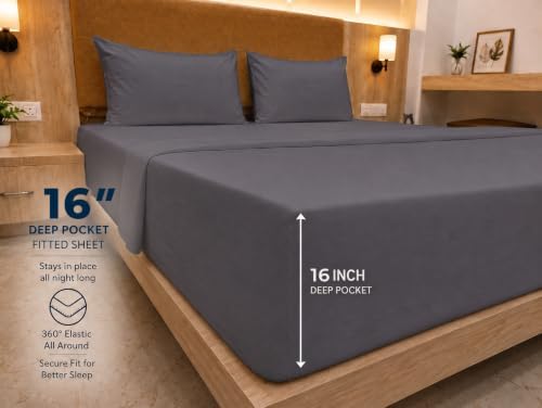 King Sheet Set 1000 Thread Count 100% Cotton – 6 Piece Luxury Hotel