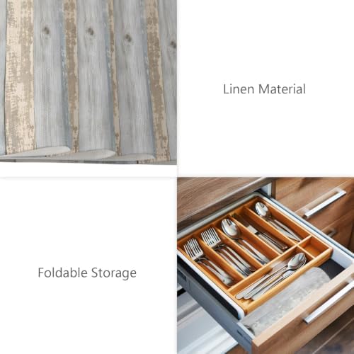 Wood Grain Placemats Set of 8 Rustic Slate Gray Wooden Striped Rustic