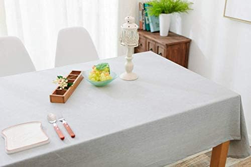 AMSS Square Solid Color Tablecloth Cotton Linen Waterproof Wrinkle