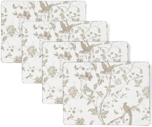 Laura Ashley Cork Placemats, 16 x 12-inch, Set of 4, Summer Palace