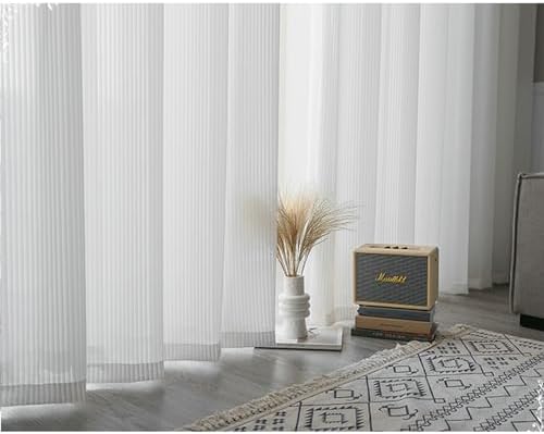 Curtains Voile 2 Panel Set,2 x 34W x 63H,Sheer Voile Curtains Grey