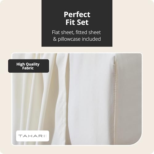 Tahari Home 6-Piece Full Size Bedding Set - Fitted & Flat Sheets &
