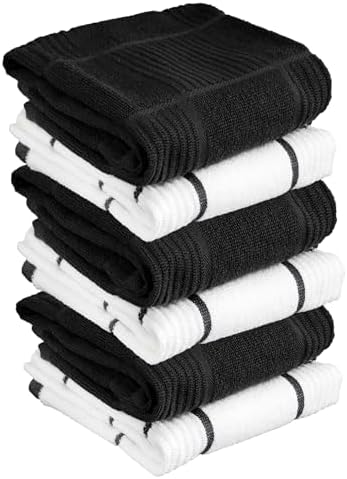 T-Fal Solid & Checked Parquet Kitchen Towels: Highly Absorbent, Super
