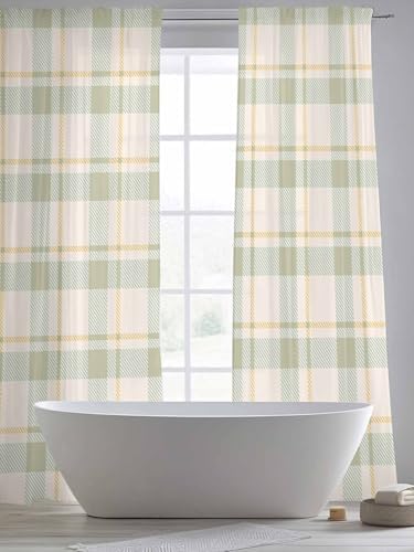 Sheer Curtains 108 Inches Long 2 Panels Set for Living Room, Farmhouse