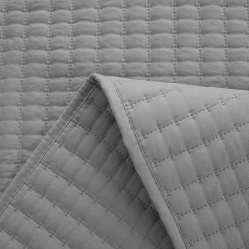 Petrichor Gray King Size Quilt Bedding Sets with