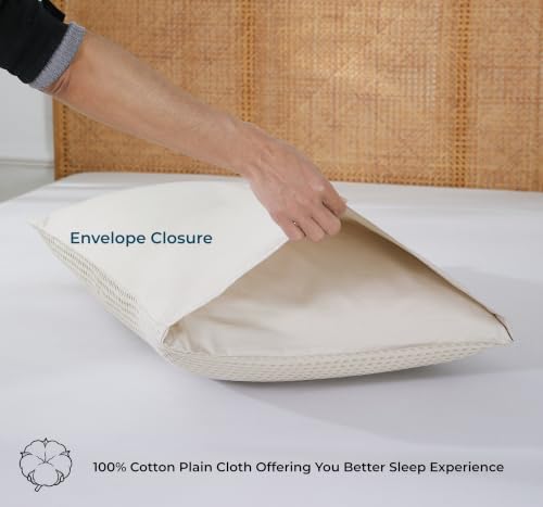 Shunjie.Home Waffle Pillow Shams King Size Set of 2 20x36, 100%