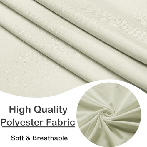 Qubjus 4 Pack Stretch Spandex Dining Chair Covers with Skirt