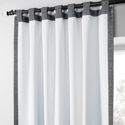 Boho Chic Faux Linen Blackout Curtains (2 Panels) 50 X 96 - Rustic