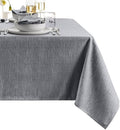 Continental Solid Texture Water Resistant Tablecloth, Gray - 60" W x