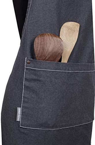 AMOUR INFINI Cotton Solid Aprons for Women with Pocket, Adjustable