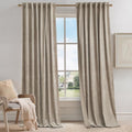 KGORGE Velvet Curtains Taupe Blackout 96 inches 2 Panels for Bedroom