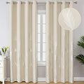 Estelar Textiler Cream Patterned Curtains for Living Room Bedroom